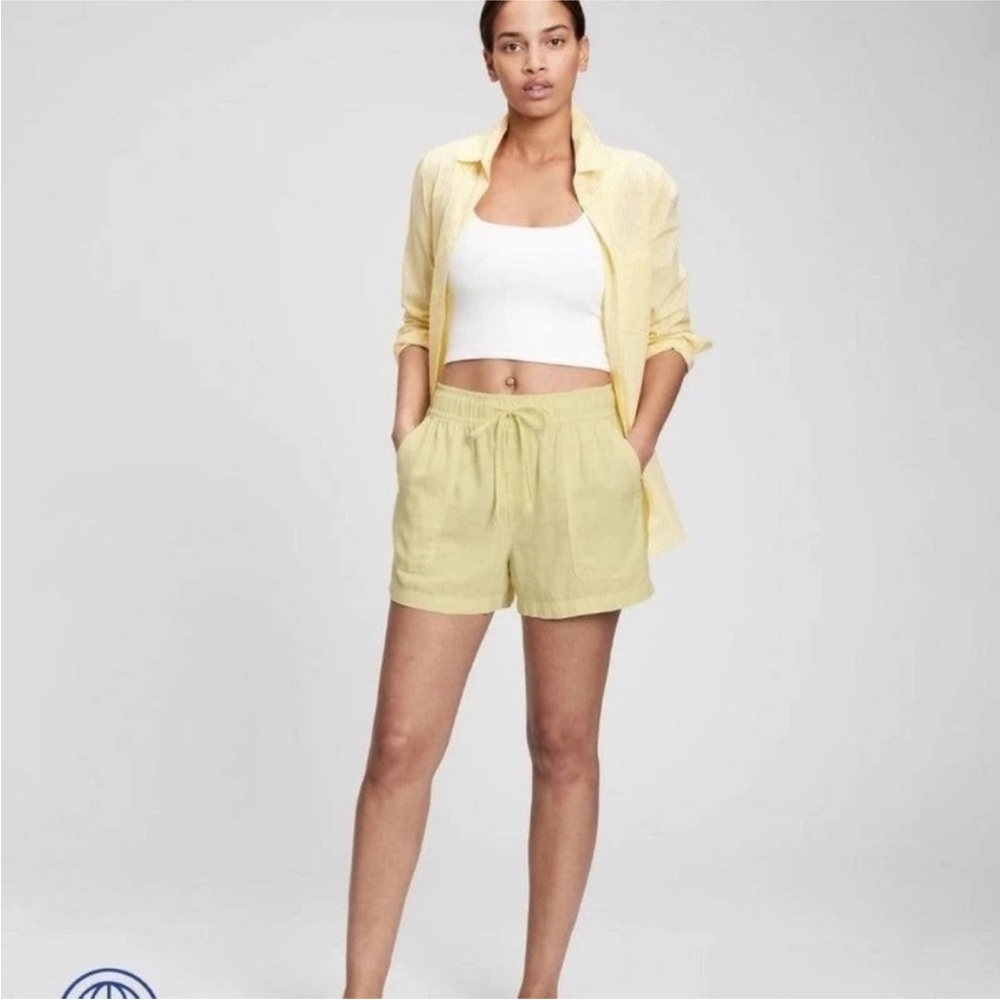 GAP Yellow Linen Shorts